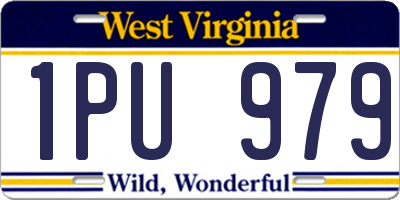 WV license plate 1PU979
