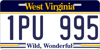 WV license plate 1PU995