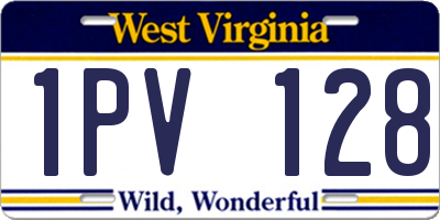 WV license plate 1PV128