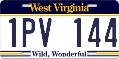 WV license plate 1PV144