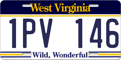 WV license plate 1PV146