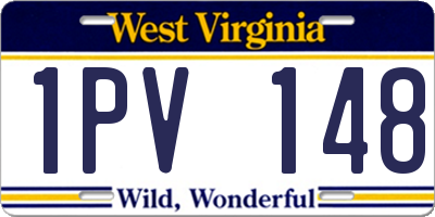 WV license plate 1PV148