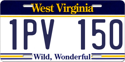 WV license plate 1PV150