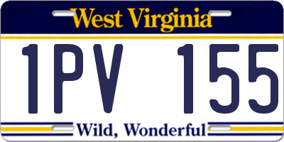 WV license plate 1PV155