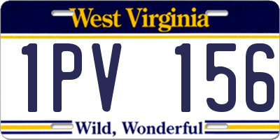 WV license plate 1PV156
