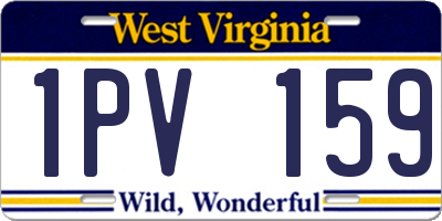 WV license plate 1PV159