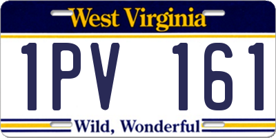 WV license plate 1PV161
