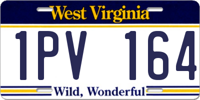 WV license plate 1PV164
