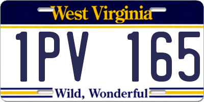 WV license plate 1PV165