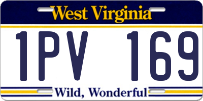 WV license plate 1PV169