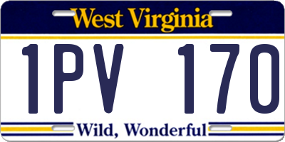 WV license plate 1PV170