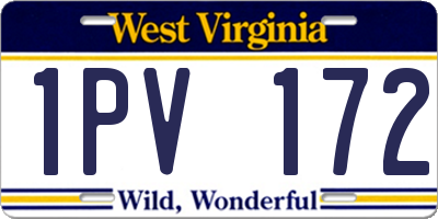 WV license plate 1PV172