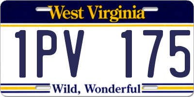 WV license plate 1PV175