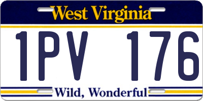 WV license plate 1PV176