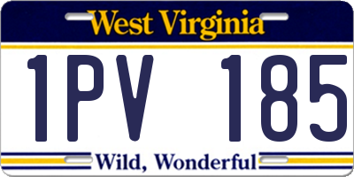 WV license plate 1PV185