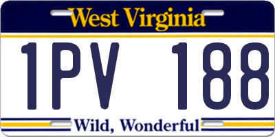 WV license plate 1PV188