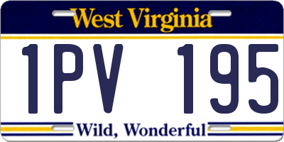 WV license plate 1PV195