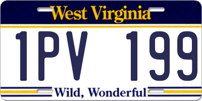 WV license plate 1PV199