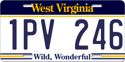 WV license plate 1PV246