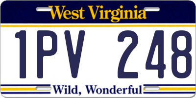 WV license plate 1PV248