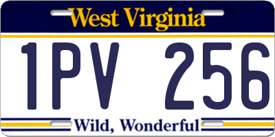 WV license plate 1PV256