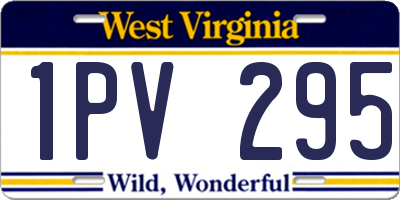 WV license plate 1PV295
