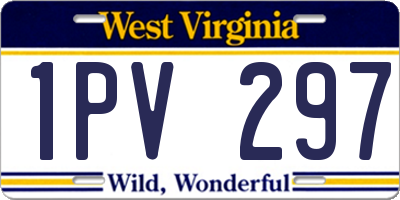 WV license plate 1PV297