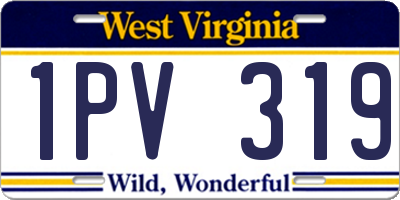 WV license plate 1PV319