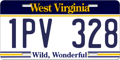 WV license plate 1PV328