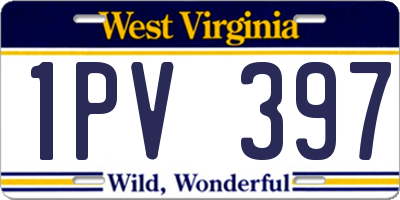 WV license plate 1PV397