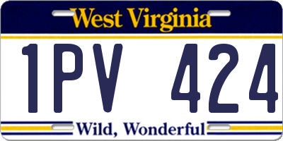 WV license plate 1PV424