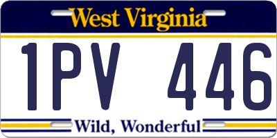 WV license plate 1PV446