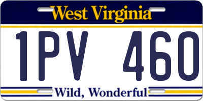 WV license plate 1PV460