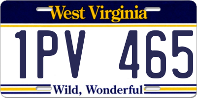 WV license plate 1PV465