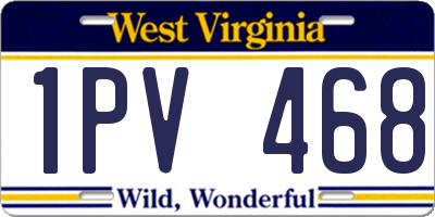 WV license plate 1PV468