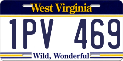 WV license plate 1PV469
