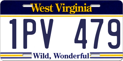 WV license plate 1PV479