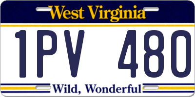 WV license plate 1PV480