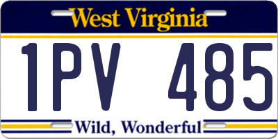 WV license plate 1PV485