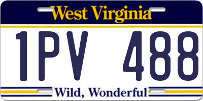 WV license plate 1PV488