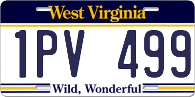 WV license plate 1PV499