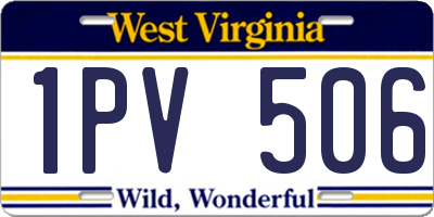 WV license plate 1PV506