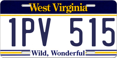 WV license plate 1PV515