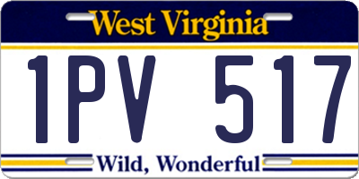 WV license plate 1PV517