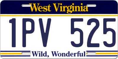 WV license plate 1PV525