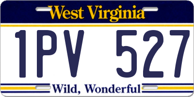 WV license plate 1PV527