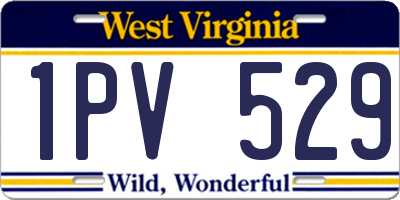 WV license plate 1PV529