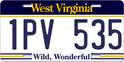 WV license plate 1PV535