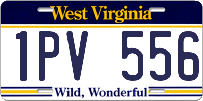 WV license plate 1PV556