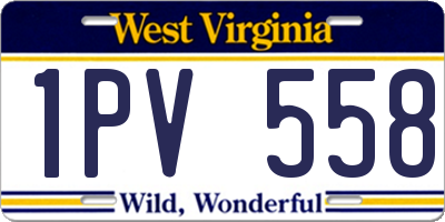WV license plate 1PV558
